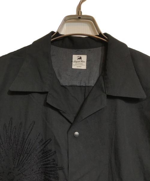 SASQUATCHfabrix.（サスクワッチファブリックス）SASQUATCHfabrix. (サスクワッチファブリックス) 花火柄オープンシャツ ブラック サイズ:MEDIUMの古着・服飾アイテム