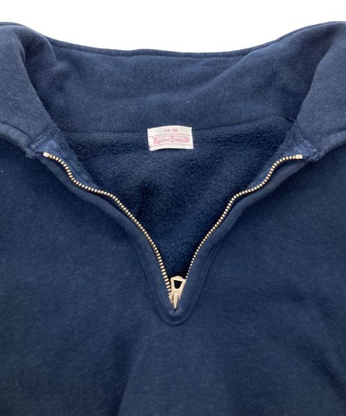 BUTCHER PRODUCTS（ブッチャープロダクツ）BUTCHER PRODUCTS (ブッチャープロダクツ) ハーフジップスウェット ネイビー サイズ:38の古着・服飾アイテム