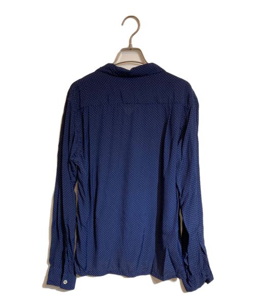 BUTCHER PRODUCTS（ブッチャープロダクツ）BUTCHER PRODUCTS (ブッチャープロダクツ) 長袖ドット柄シャツ ネイビー サイズ:151/2の古着・服飾アイテム