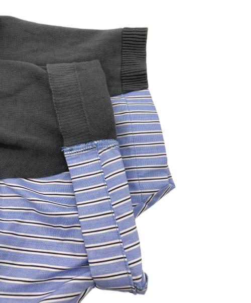 SOFTHYPHEN（ソフトハイフン）SOFTHYPHEN (ソフトハイフン) ニットドッキングシャツ ブルー サイズ:03の古着・服飾アイテム