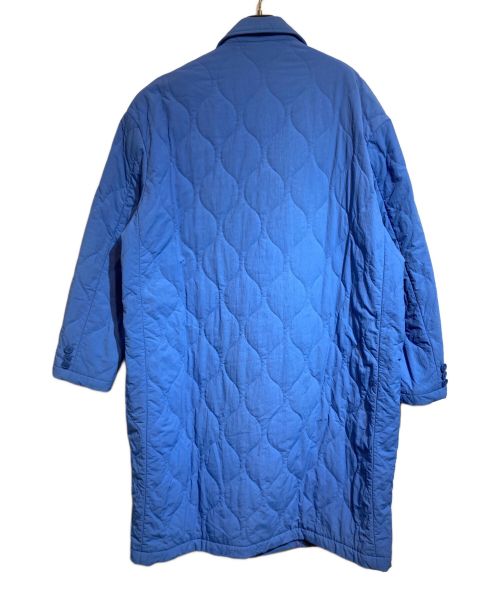SOFTHYPHEN（ソフトハイフン）SOFTHYPHEN (ソフトハイフン) キルティングチェスターコート ブルー サイズ:Lの古着・服飾アイテム