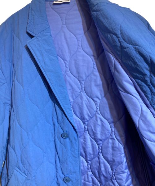 SOFTHYPHEN（ソフトハイフン）SOFTHYPHEN (ソフトハイフン) キルティングチェスターコート ブルー サイズ:Lの古着・服飾アイテム