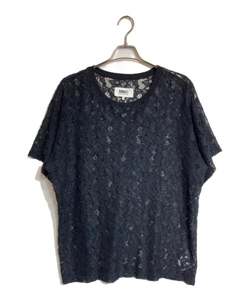 MM6 Maison Margiela（エムエムシックスメゾンマルジェラ）MM6 Maison Margiela (エムエムシックスメゾンマルジェラ) レースTシャツ ブラック サイズ:Ｍの古着・服飾アイテム