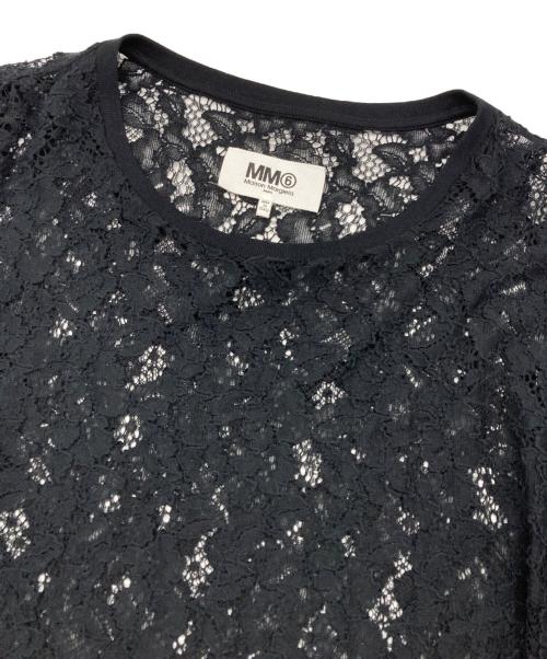 MM6 Maison Margiela（エムエムシックスメゾンマルジェラ）MM6 Maison Margiela (エムエムシックスメゾンマルジェラ) レースTシャツ ブラック サイズ:Ｍの古着・服飾アイテム