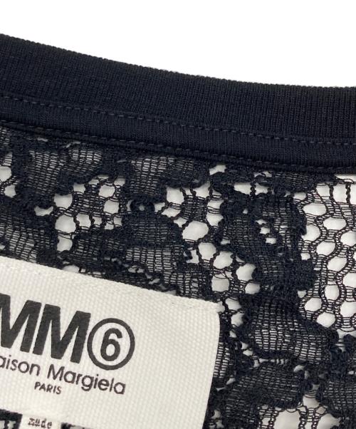 MM6 Maison Margiela（エムエムシックスメゾンマルジェラ）MM6 Maison Margiela (エムエムシックスメゾンマルジェラ) レースTシャツ ブラック サイズ:Ｍの古着・服飾アイテム