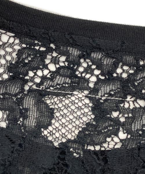 MM6 Maison Margiela（エムエムシックスメゾンマルジェラ）MM6 Maison Margiela (エムエムシックスメゾンマルジェラ) レースTシャツ ブラック サイズ:Ｍの古着・服飾アイテム