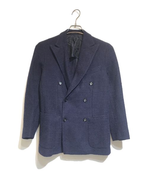 TAGLIATORE（タリアトーレ）TAGLIATORE (タリアトーレ) Brilla per il gusto (ブリッラ ペル イルグースト) ウールニットダブルジャケット ネイビー サイズ:42Rの古着・服飾アイテム