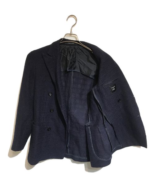TAGLIATORE（タリアトーレ）TAGLIATORE (タリアトーレ) Brilla per il gusto (ブリッラ ペル イルグースト) ウールニットダブルジャケット ネイビー サイズ:42Rの古着・服飾アイテム