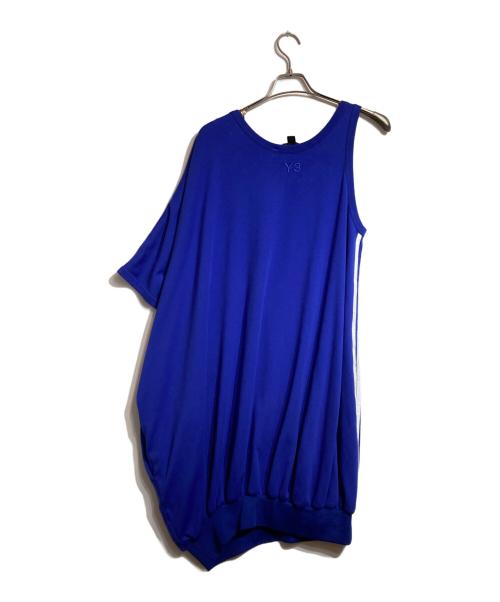 Y-3（ワイスリー）Y-3 (ワイスリー) アシメントリーロングカットソー ブルー サイズ:Sの古着・服飾アイテム
