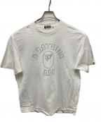 A BATHING APEア ベイシング エイプ）の古着「スパンコールロゴTシャツ」｜ホワイト