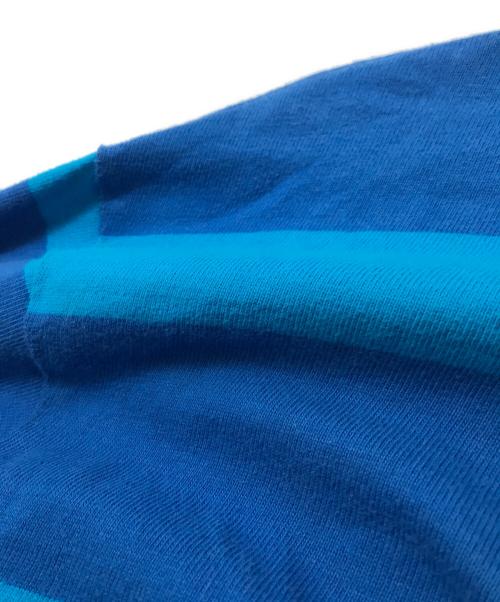 WALES BONNER（ウェールズボナー）WALES BONNER (ウェールズボナー) EMBROIDERED RUGBY ポロシャツ ブルー サイズ:Sの古着・服飾アイテム