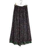 G.V.G.V×LIBERTYジーヴィージーヴィー×リバティ）の古着「ワイドパンツ」｜ブラック