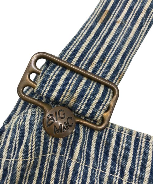 big mac（ビッグマック）big mac (ビッグマック) ヒッコリーオーバーオール インディゴ サイズ:下記参照の古着・服飾アイテム