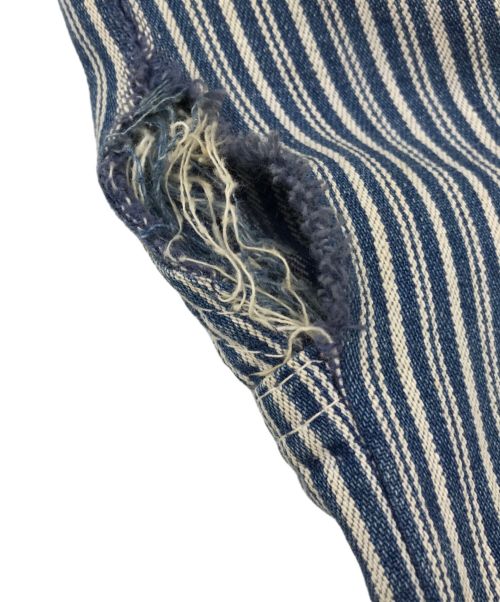 big mac（ビッグマック）big mac (ビッグマック) ヒッコリーオーバーオール インディゴ サイズ:下記参照の古着・服飾アイテム