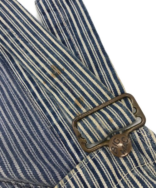 big mac（ビッグマック）big mac (ビッグマック) ヒッコリーオーバーオール インディゴ サイズ:下記参照の古着・服飾アイテム