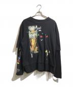 KIDILLキディル）の古着「BOOM！ LONG SLEEVE DOUBLE」｜ブラック