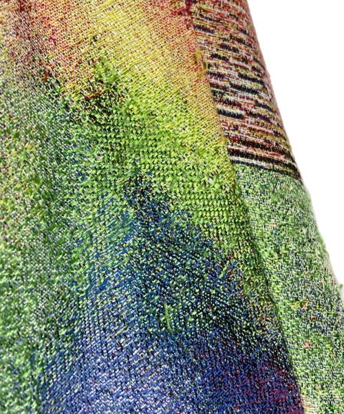 bodysong.（ボディソング）bodysong. (ボディソング) スプレーアート転写ジャガード織タックミニスカート マルチカラー サイズ:不明の古着・服飾アイテム