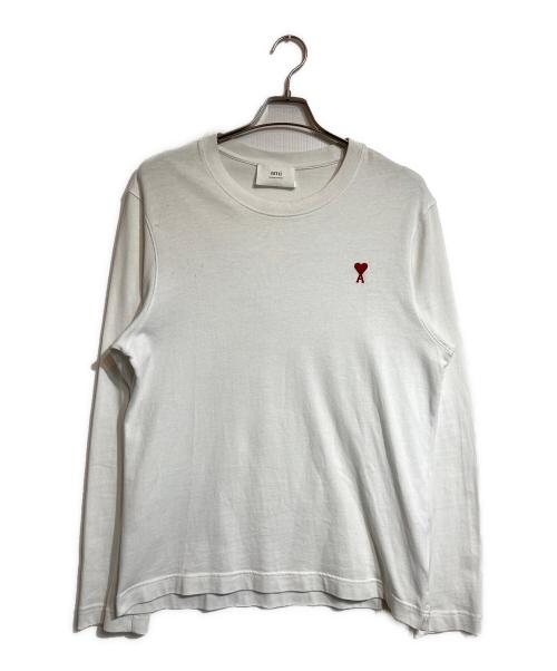 AMIPARIS（アミパリス）AMIPARIS (アミパリス) ハート刺繍L/S Tee ホワイト サイズ:Lの古着・服飾アイテム