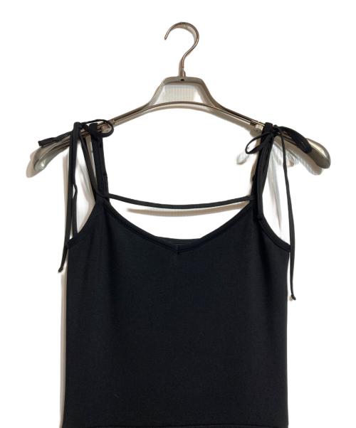 darich（ダーリッチ）Darich (ダーリッチ) ショルダーリボンデザインワンピース ブラック サイズ:Freeの古着・服飾アイテム