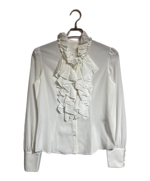 NO.S PROJECT（ノスプロジェクト）NO.S PROJECT (ノスプロジェクト) フリルデザインブラウス ホワイト サイズ:Ｌの古着・服飾アイテム