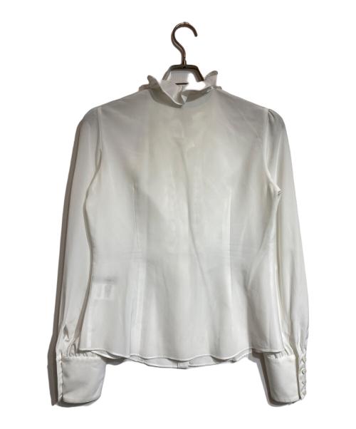 NO.S PROJECT（ノスプロジェクト）NO.S PROJECT (ノスプロジェクト) フリルデザインブラウス ホワイト サイズ:Ｌの古着・服飾アイテム