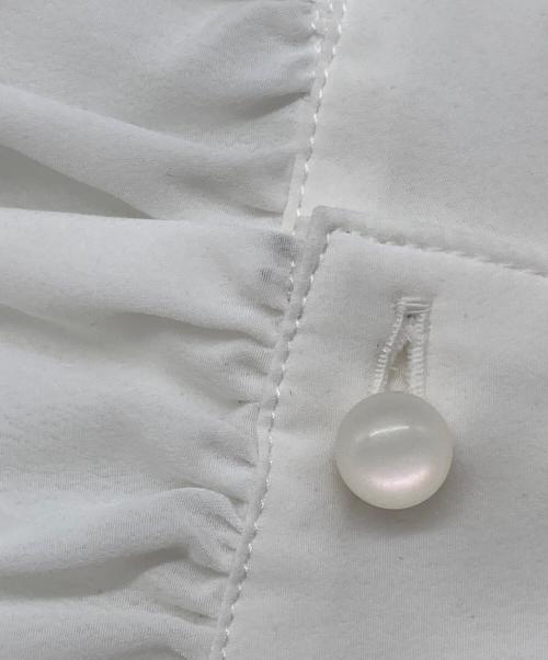 NO.S PROJECT（ノスプロジェクト）NO.S PROJECT (ノスプロジェクト) フリルデザインブラウス ホワイト サイズ:Ｌの古着・服飾アイテム