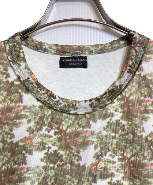 COMME des GARCONS HOMME PLUS（コムデギャルソンオムプリュス）COMME des GARCONS HOMME PLUS (コムデギャルソンオムプリュス) 転写シースルーTシャツ グリーン サイズ:-の古着・服飾アイテム