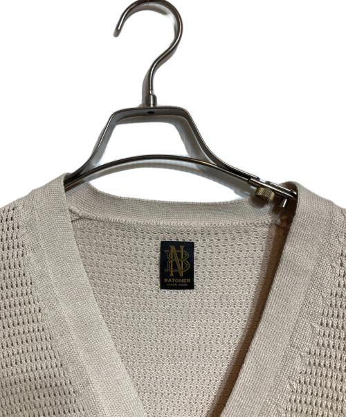 BATONER（バトナ―）BATONER (バトナ―) SUMMER KNIT V NECK CARDIGAN ベージュ サイズ:2の古着・服飾アイテム