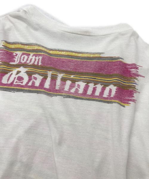 JOHN GALLIANO（ジョンガリアーノ）JOHN GALLIANO (ジョンガリアーノ) ボーダープリントTシャツ ピンク サイズ:XSの古着・服飾アイテム