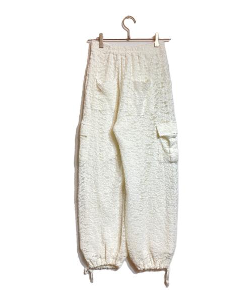 POPPY（ポピー）POPPY (ポピー) Lace cargo pants ホワイト サイズ:Mの古着・服飾アイテム