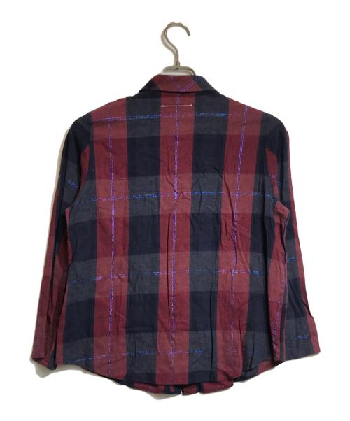 MM6 Maison Margiela（エムエムシックスメゾンマルジェラ）MM6 Maison Margiela (エムエムシックス メゾンマルジェラ) チェックシャツ レッド×ブルー サイズ:42の古着・服飾アイテム
