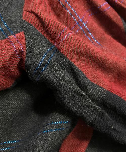 MM6 Maison Margiela（エムエムシックスメゾンマルジェラ）MM6 Maison Margiela (エムエムシックス メゾンマルジェラ) チェックシャツ レッド×ブルー サイズ:42の古着・服飾アイテム