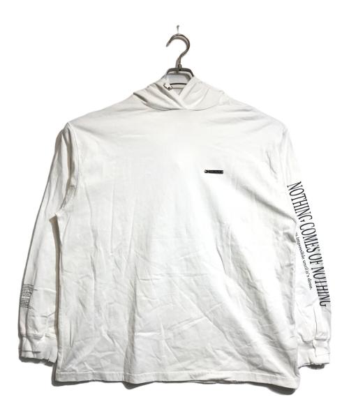PRANK PROJECT（プランクプロジェクト）PRANK PROJECT (プランクプロジェクト) Hooded Long Sleeve Tee ホワイト サイズ:FREEの古着・服飾アイテム