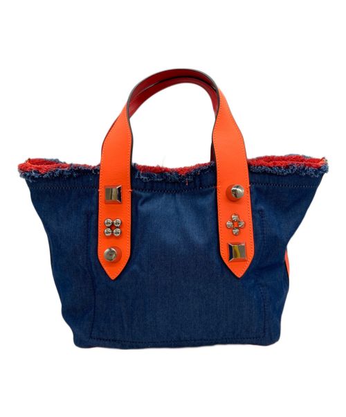 Christian Louboutin（クリスチャン・ルブタン）Christian Louboutin (クリスチャン・ルブタン) フランジバス2WAYハンドバッグ インディゴの古着・服飾アイテム