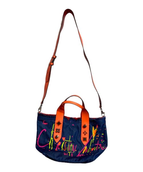 Christian Louboutin（クリスチャン・ルブタン）Christian Louboutin (クリスチャン・ルブタン) フランジバス2WAYハンドバッグ インディゴの古着・服飾アイテム