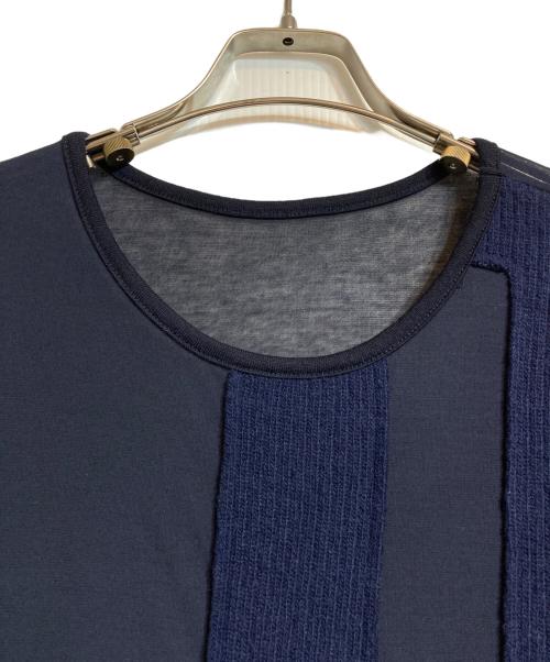 Y's（ワイズ）Y's (ワイズ) コットンパッチデザインシアーカットソー ネイビー サイズ:2の古着・服飾アイテム