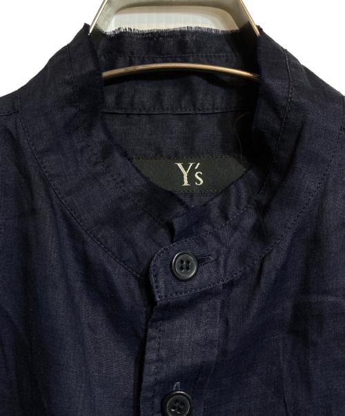 Y's（ワイズ）Y's (ワイズ) ラミーリネンアシメシャツ ネイビー サイズ:1の古着・服飾アイテム