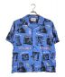 WEIRDO（ウィアード）の古着「オリジナルモンスター柄シャツ」｜ブルー