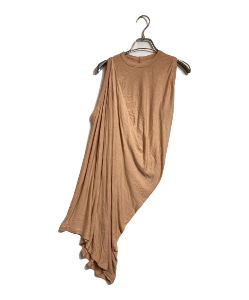 RICK OWENS（リックオウエンス）RICK OWENS (リックオウエンス) ドレープタンクトップ ベージュ サイズ:40の古着・服飾アイテム