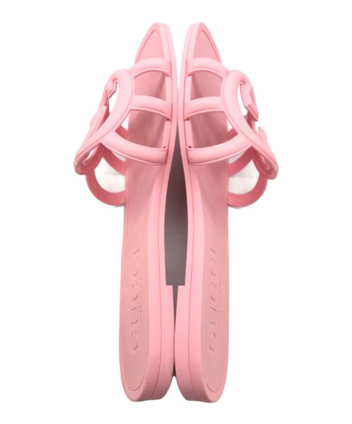 GUCCI（グッチ）GUCCI (グッチ) ラバースライドサンダル ピンク サイズ:36の古着・服飾アイテム