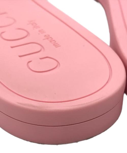 GUCCI（グッチ）GUCCI (グッチ) ラバースライドサンダル ピンク サイズ:36の古着・服飾アイテム