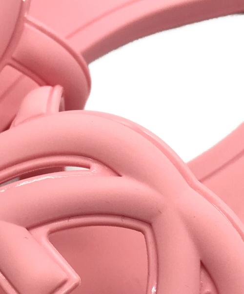 GUCCI（グッチ）GUCCI (グッチ) ラバースライドサンダル ピンク サイズ:36の古着・服飾アイテム