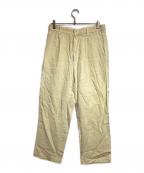 AURALEEオーラリー）の古着「WASHI DUCK CANVAS SLACKS」｜イエロー