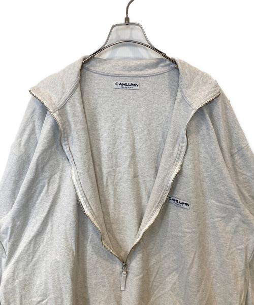 CAHLUMN（カウラム）CAHLUMN (カウラム) ハーフジップスウェット グレー サイズ:XLの古着・服飾アイテム