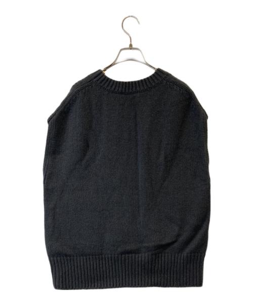 GALERIE VIE（ギャルリーヴィー）GALERIE VIE (ギャルリーヴィー) ファインウール クルーネックベスト グレー サイズ:FREEの古着・服飾アイテム