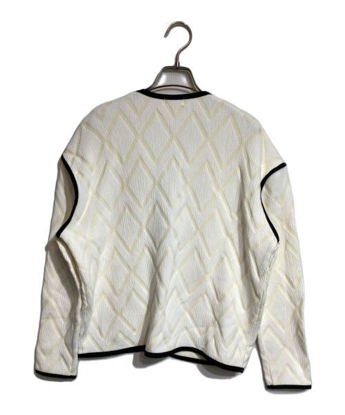 BALLSEY（ボールジィ）BALLSEY (ボールジィ) ハイパワーストレッチ フロントオープンカーディガン ホワイト サイズ:Sの古着・服飾アイテム