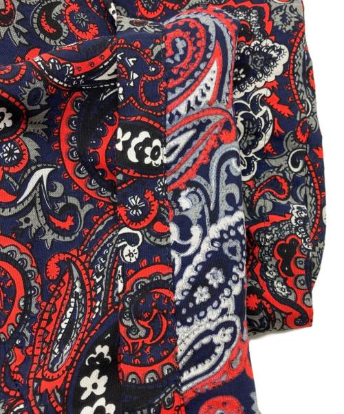 NOMA t.d.（ノーマティーディー）NOMA t.d. (ノーマティーディー) ペイズリー柄 半袖シャツ ネイビー×レッド サイズ:3の古着・服飾アイテム