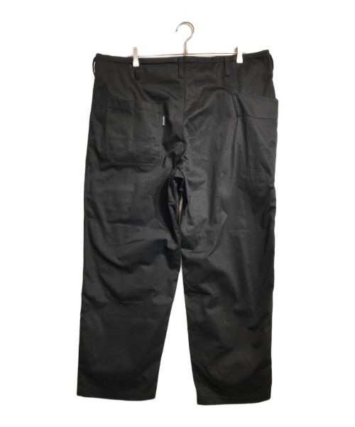 WILDSIDE YOHJI YAMAMOTO（ワイルドサイド ヨウジ ヤマモト）WILDSIDE YOHJI YAMAMOTO (ワイルドサイド ヨウジ ヤマモト) Cotton Chino Asymmetry Pocket Drawstring Pants ブラック サイズ:3の古着・服飾アイテム