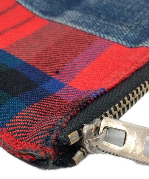LOEWE（ロエベ）LOEWE (ロエベ) JUNYA WATANABE COMME des GARCONS (ジュンヤワタナベ コムデギャルソン) パッチワークポーチ インディゴの古着・服飾アイテム