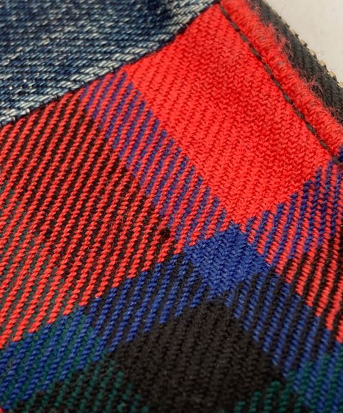 LOEWE（ロエベ）LOEWE (ロエベ) JUNYA WATANABE COMME des GARCONS (ジュンヤワタナベ コムデギャルソン) パッチワークポーチ インディゴの古着・服飾アイテム